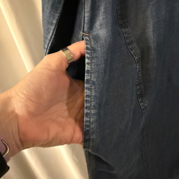 Anthropologie Cloth & Stone Chambray Shirt dress size S - Picture 5 of 12